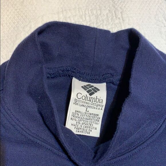 Men’s navy Columbia L/S shirt. L - Picture 3 of 5